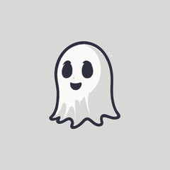 Cute Ghost Logo EPS Format Design Very Cool