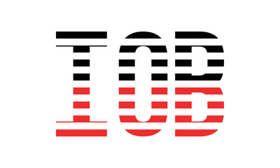 IOB three initial letter iconic line negative space minimal logo design vector template. monogram, abstract, wordmark, business, typography, minimalist, brand, company, flat, modern, unique, simple