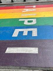 Rainbow crossroad in Taipei