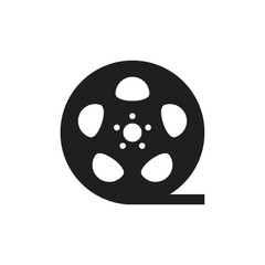 film reel icon in trendy flat design