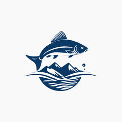simple Fish icon vector illustration