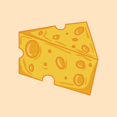 Cheese cartoon icon vector illustration