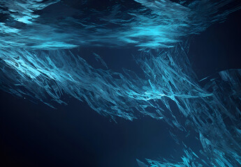 Deep blue, collection 2. High tech deep water, organic light structure.