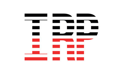 IRP three initial letter iconic line negative space minimal logo design vector template. monogram, abstract, wordmark, business, typography, minimalist, brand, company, flat, modern, unique, simple