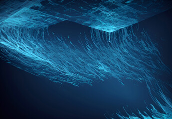 Deep blue, collection 2. High tech deep water, organic light structure.