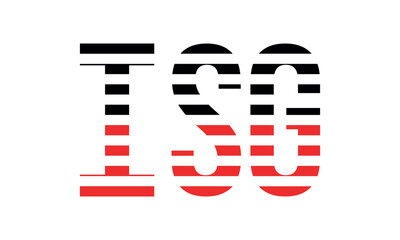 ISG three initial letter iconic line negative space minimal logo design vector template. monogram, abstract, wordmark, business, typography, minimalist, brand, company, flat, modern, unique, simple