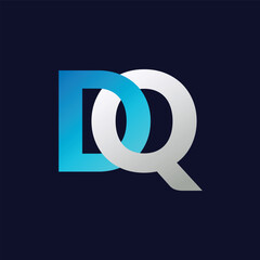 Fototapeta premium DQ Letter logo icon design template elements
