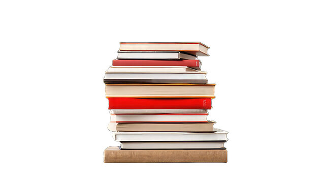 Stack of books isolated png transparent background