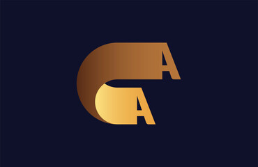 AA Letter logo design vector template.