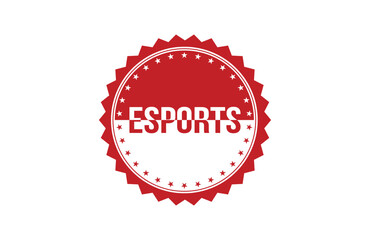 Esports red ribbon label banner. Open available now sign or Esports tag.