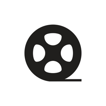 film reel icon in trendy flat design