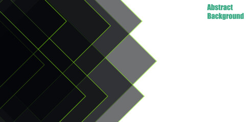 On white background, Black rectangle business card, modern and creative design with different size white boxes, abstract design with white transparent material in triangle and squares shapes