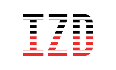 IZD three initial letter iconic line negative space minimal logo design vector template. monogram, abstract, wordmark, business, typography, minimalist, brand, company, flat, modern, unique, simple