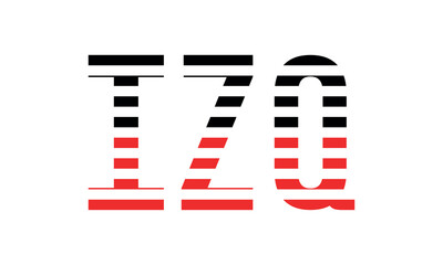 IZQ three initial letter iconic line negative space minimal logo design vector template. monogram, abstract, wordmark, business, typography, minimalist, brand, company, flat, modern, unique, simple