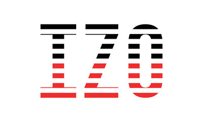 IZO three initial letter iconic line negative space minimal logo design vector template. monogram, abstract, wordmark, business, typography, minimalist, brand, company, flat, modern, unique, simple