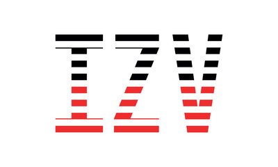 IZV three initial letter iconic line negative space minimal logo design vector template. monogram, abstract, wordmark, business, typography, minimalist, brand, company, flat, modern, unique, simple