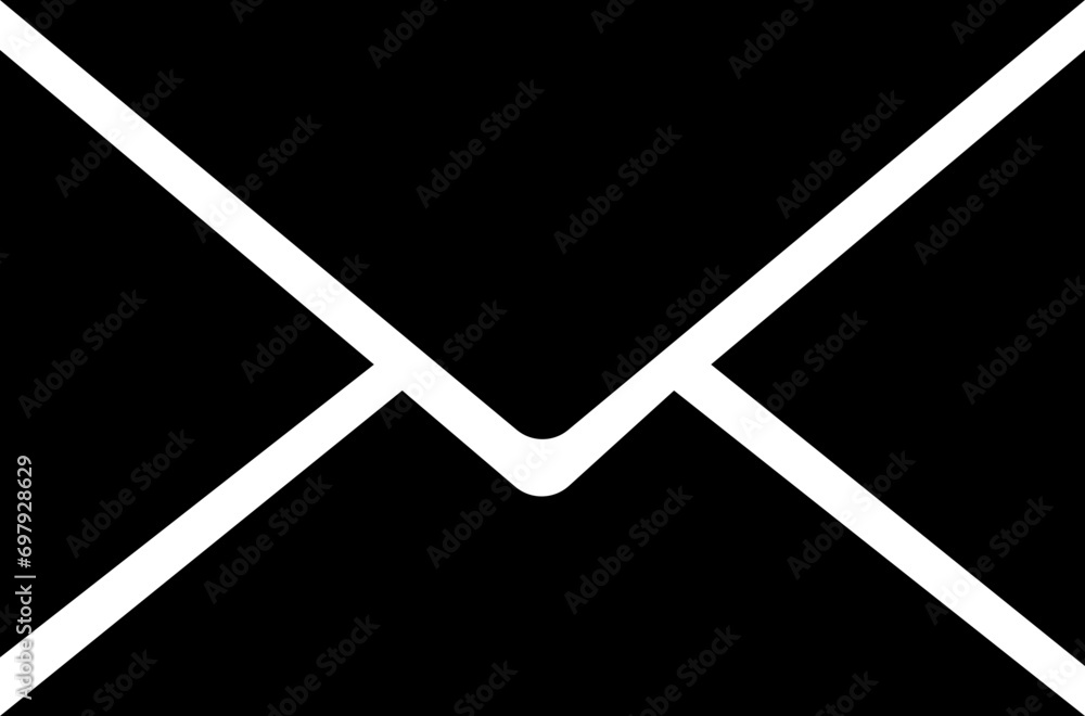 Poster mail icon. email, post, letter, envelope isolated on transparent background. vector in black fill fl