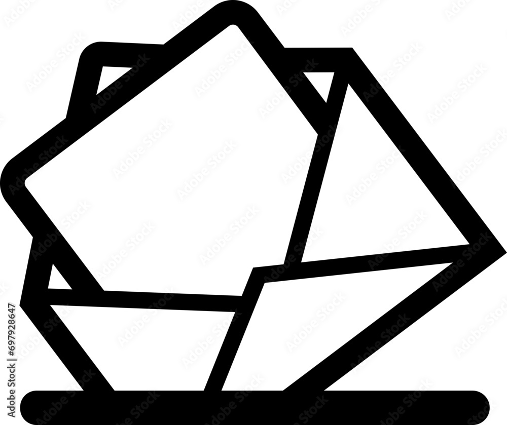 Poster mail icon. email, post, envelope isolated transparent background. vector in black linear flat design