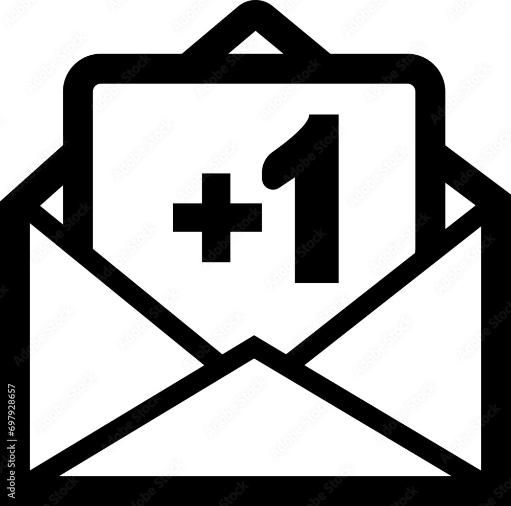 Poster mail icon. email, post, envelope isolated transparent background. vector in black linear flat design