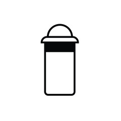 Salt shaker icon, in flat style with background.