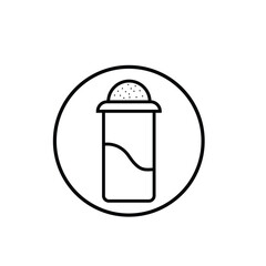 Salt shaker icon, in flat style with background.