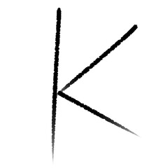 hand write pencil alphabet letter k png file transparent background element lettering © DLC