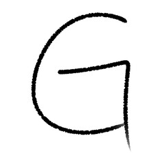 hand write pencil alphabet letter g png file transparent background element lettering © DLC