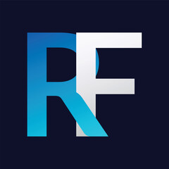 RF Letter Logo Template Illustration Design.