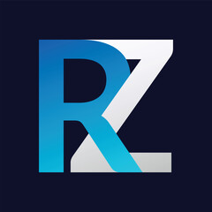 RZ Letter Logo Template Illustration Design.