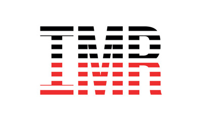 IMR three initial letter iconic line negative space minimal logo design vector template. monogram, abstract, wordmark, business, typography, minimalist, brand, company, flat, modern, unique, simple