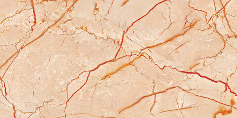 New Beige Coloured Natural Marble With Brown Veins For Exterior Tiles