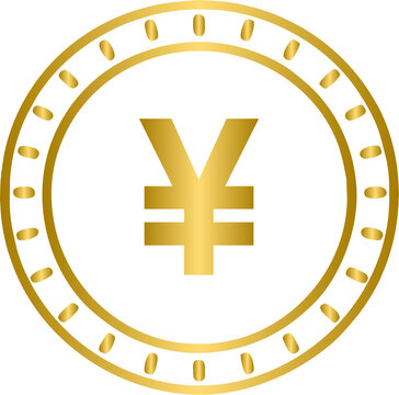 recommend clip art: Golden Yen currency coin