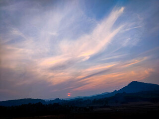 Obraz premium sunset in the mountains