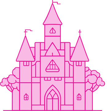 Pink princess castle, pink castle