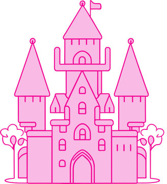 Pink princess castle, pink castle