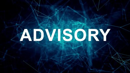 Animated futuristic texts about Tax Consultation Services, taxes and advisory services