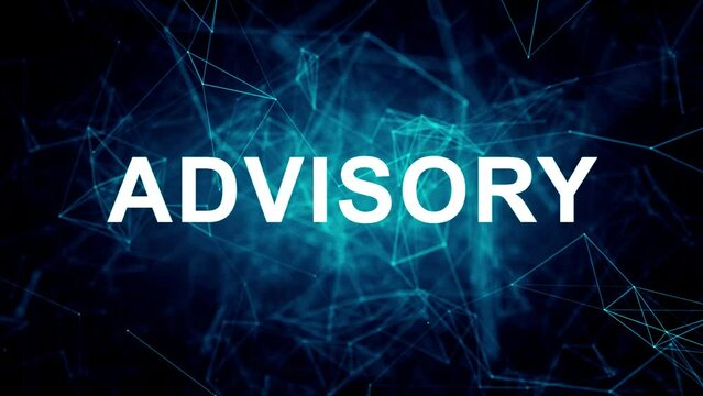 Animated futuristic texts about Tax Consultation Services, taxes and advisory services