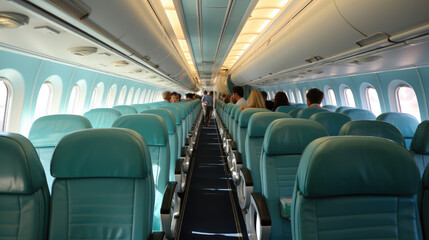 Interior of airplane 