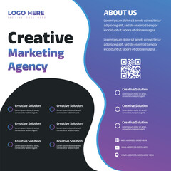 Square digital business marketing agency and web banner template