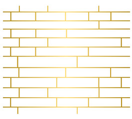 Golden brick wall texture, gold brick wall line pattern background	
