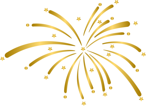 Golden fireworks, festival gold firework - Powered by Adobe