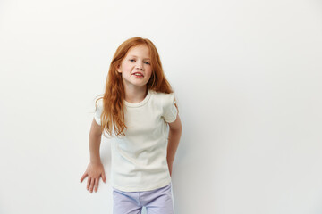 White kid portrait female girl children little person cute childhood caucasian