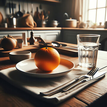 Image of oranges on the kitchen table