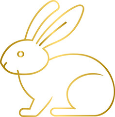 Golden rabbit, gold bunny
