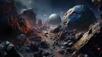 Fototapeta na wymiar planet in space HD 8K wallpaper Stock Photographic Image