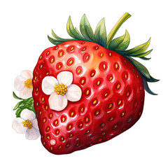 Strawberry Illustration, Generative Ai
