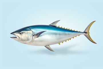 Large tuna fish isolated on background. Generative AI