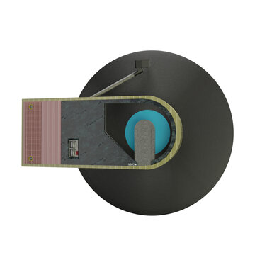 3d object rendering music disck