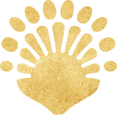 Gold glitter peacock feather