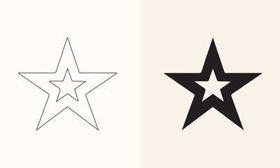 Vector illustration of a star icon set